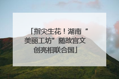 指尖生花！湖南“美丽工坊”随故宫文创亮相联合国